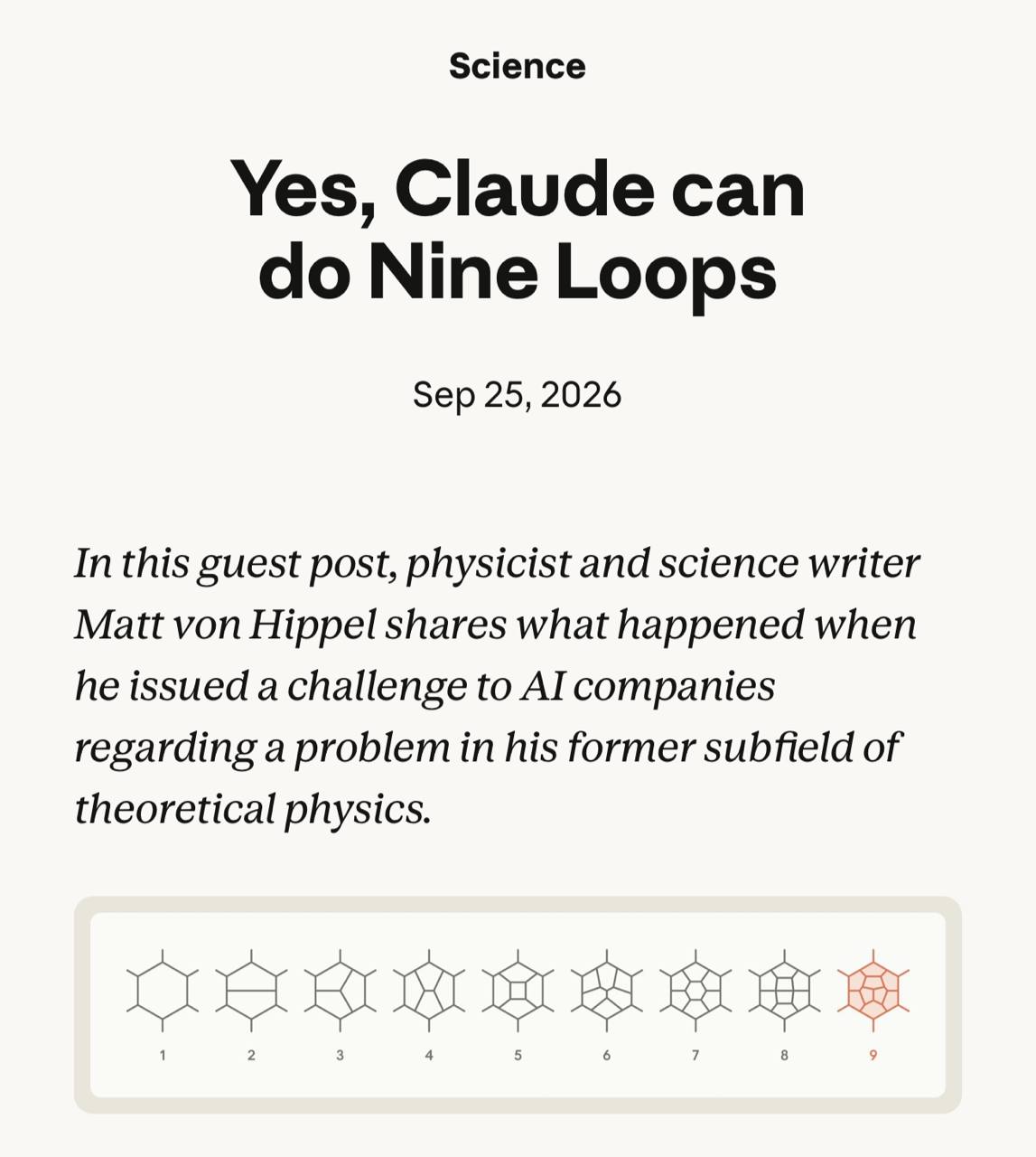 Claude решил девятипетлевую амплитуду в N=4 SYM