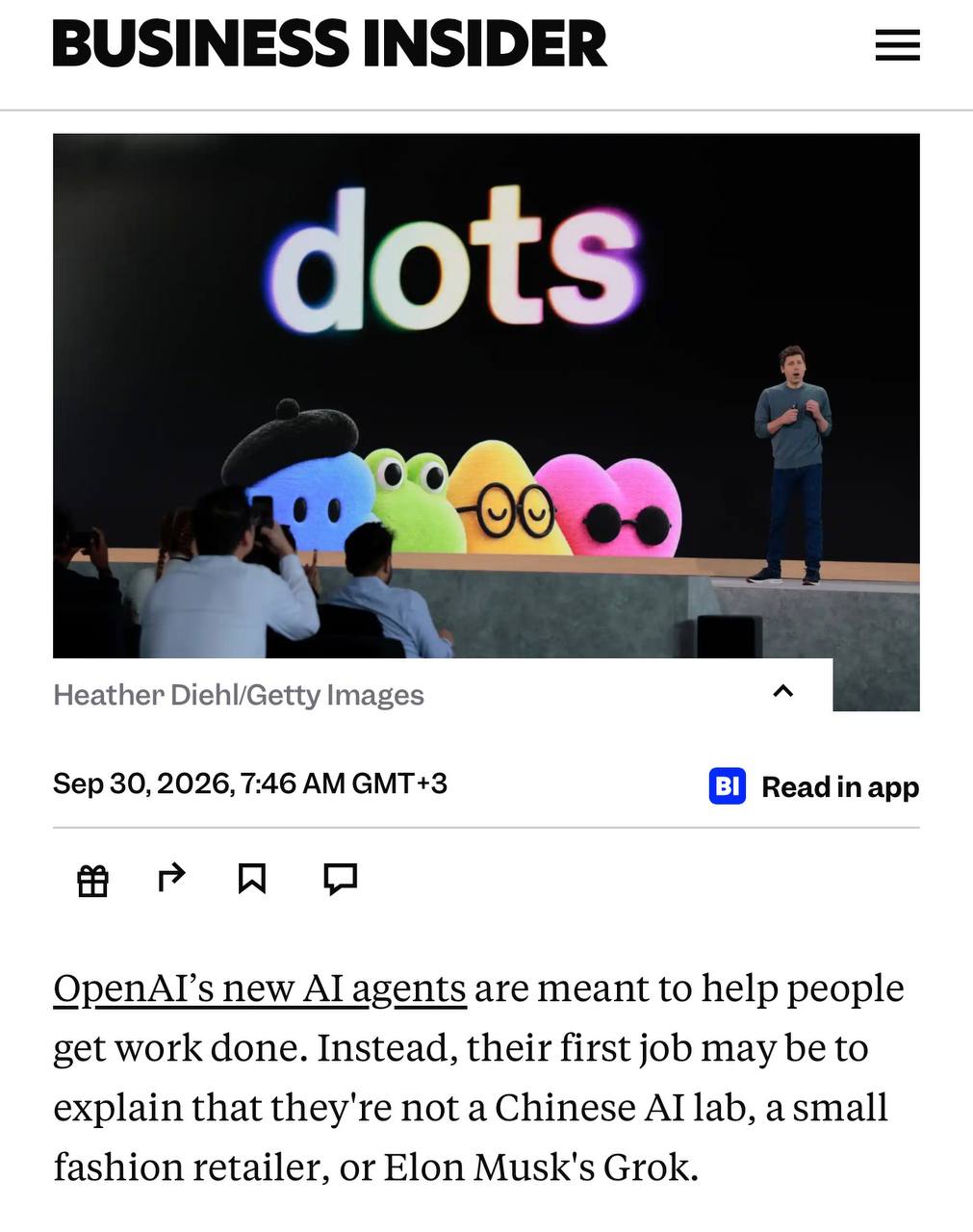 Домен dot.com перенаправляет на Grok Bot после анонса OpenAI