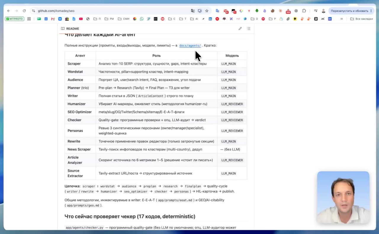 Мультиагентный конвейер для SEO и AEO контента