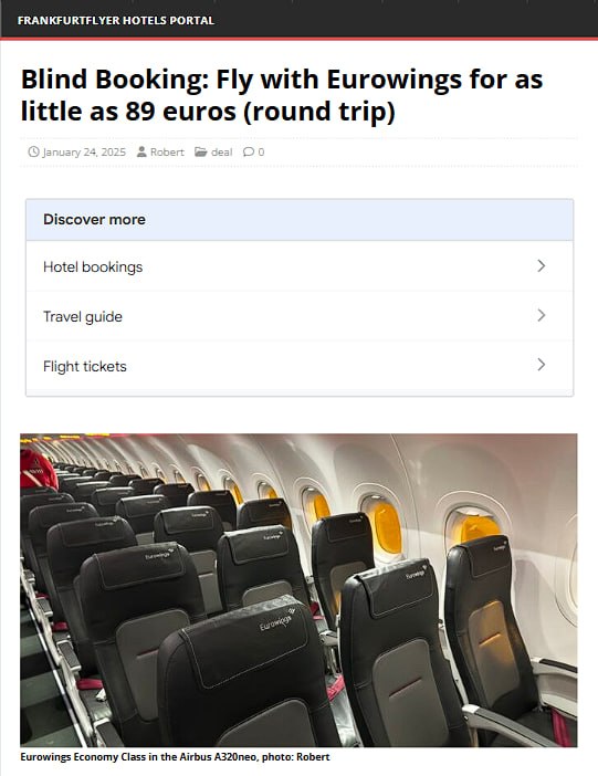 Blind Booking от Eurowings: геймификация управления доходностью