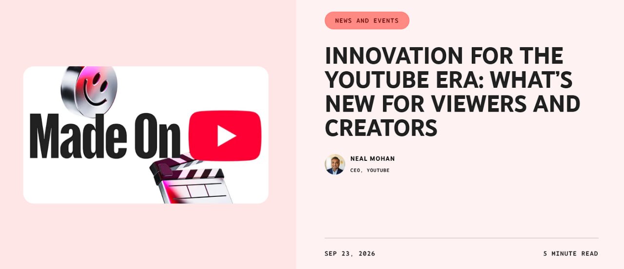 YouTube внедряет масштабные ИИ-инструменты для авторов и зрителей
