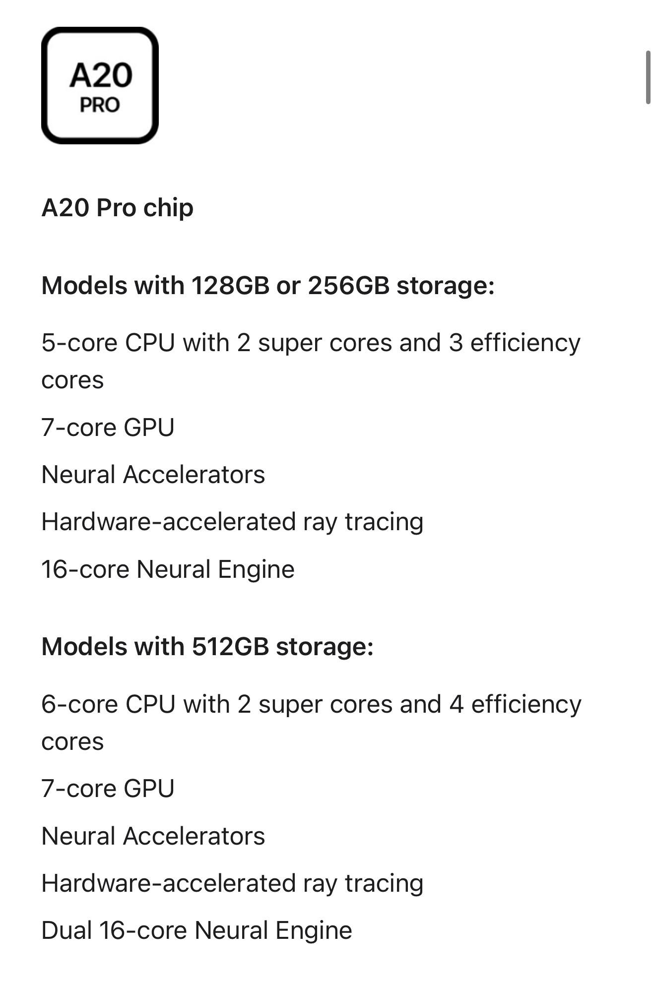 В iPad mini 8 на 512 ГБ заявлены дополнительные ядра A20 Pro