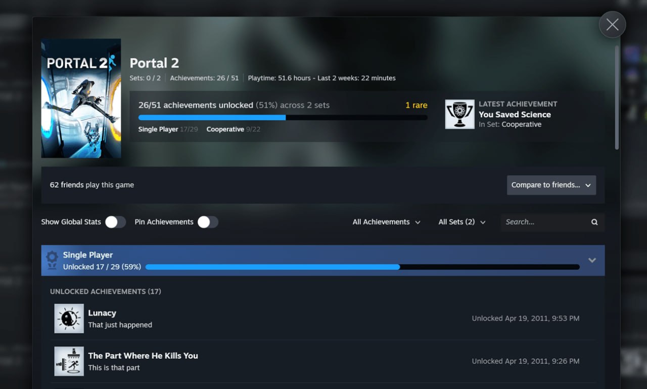 Valve тестирует новую систему достижений в Steam