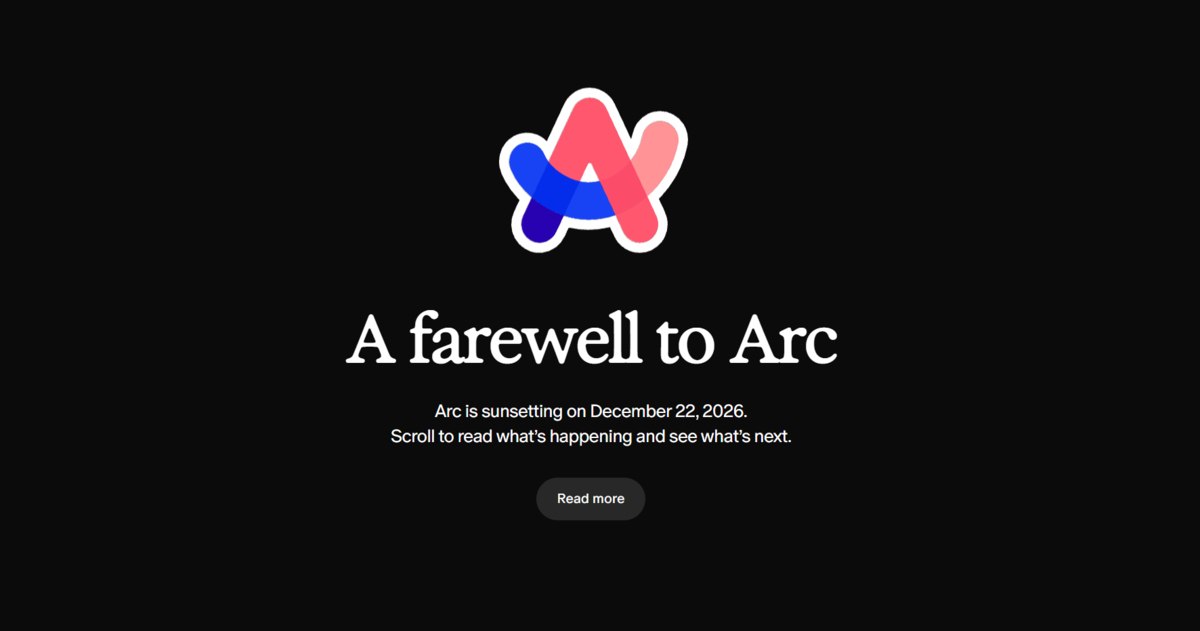 The Browser Company прекратит поддержку браузера Arc 22 декабря 2026 года