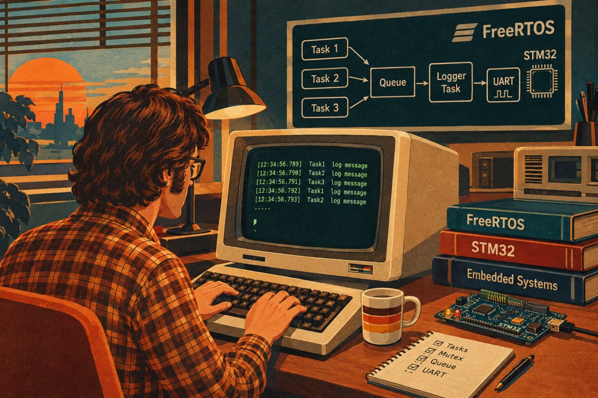 Логгер для STM32: многозадачность FreeRTOS и мьютекс