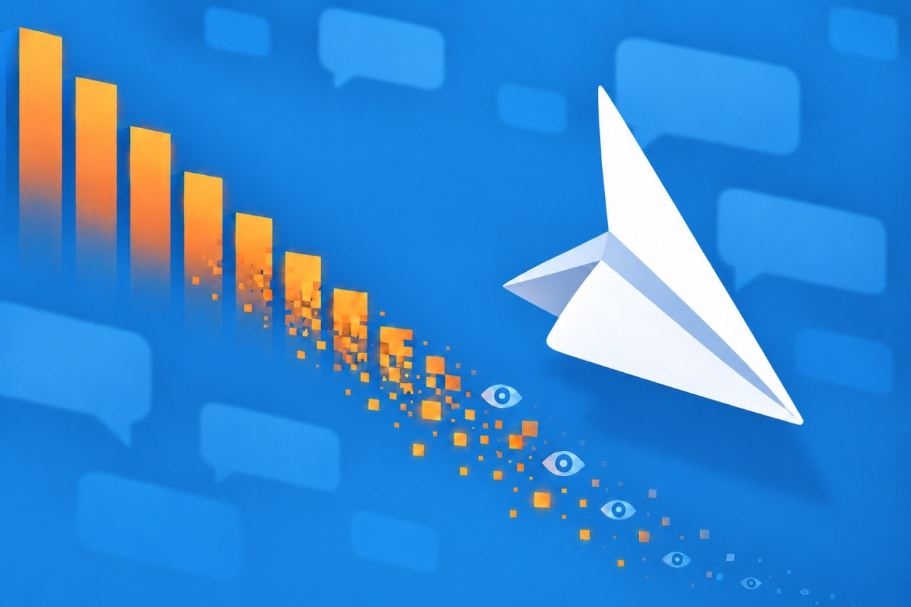 Охваты в Telegram упали вдвое за полтора года