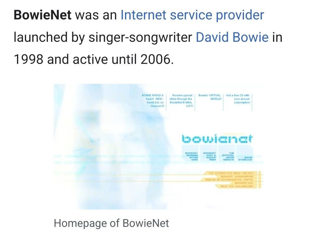 David Bowie Was One of the First Internet Providers