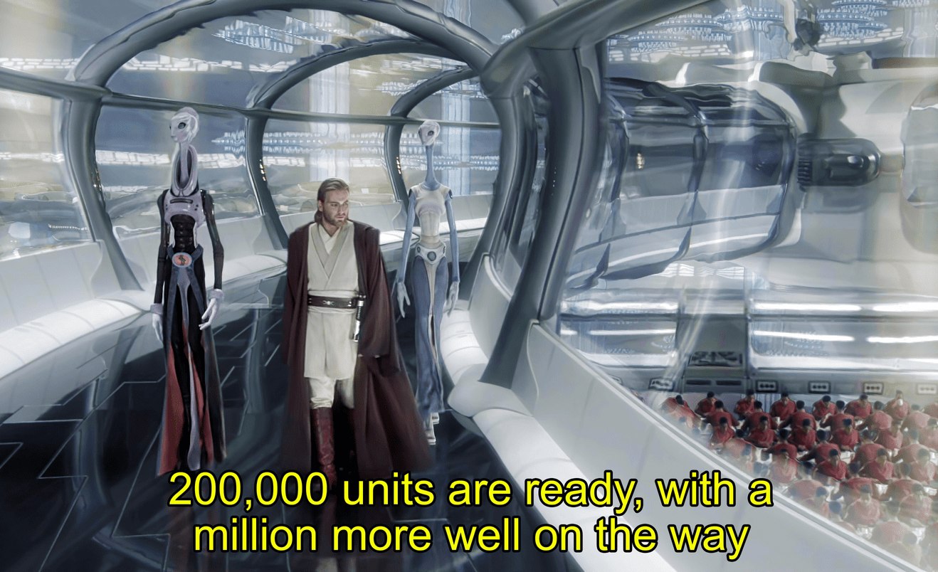Масштаб армии клонов в Star Wars