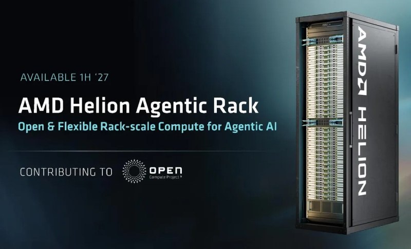 AMD представила эталонную стойку Helion для ИИ-агентов