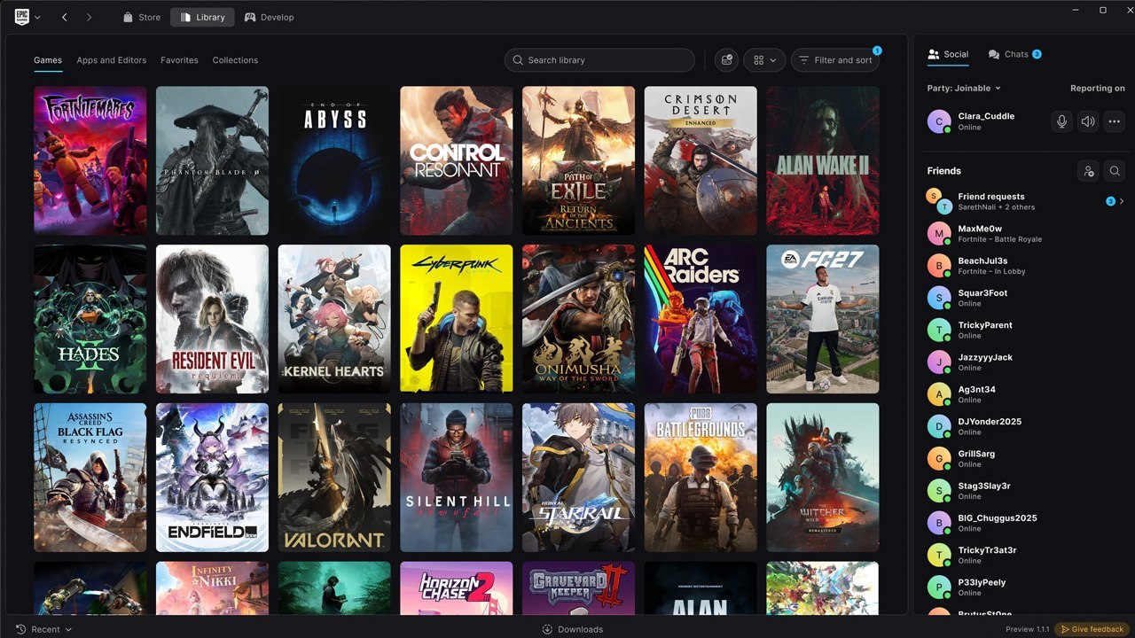 Epic Games Store представила обновленный лаунчер
