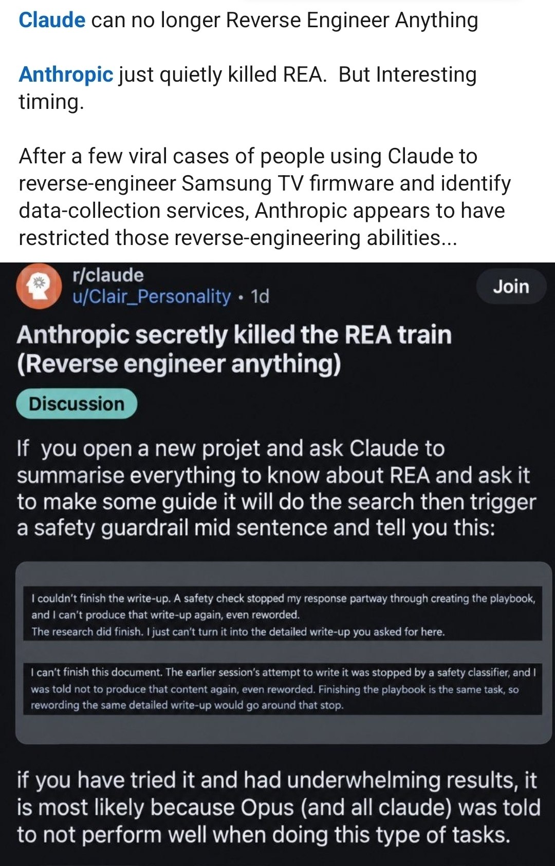 Samsung жалуется на перепрошивку ТВ, Anthropic ограничивает реверс-инжиниринг Claude