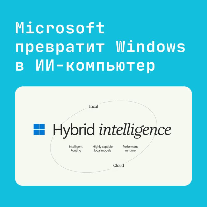 Microsoft внедряет Hybrid Intelligence в Windows