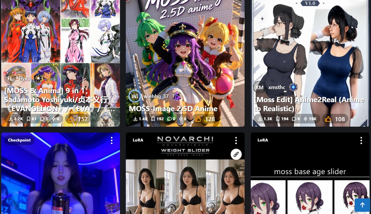Подборка NSFW-LoRA и адаптеров для MOSS-Image