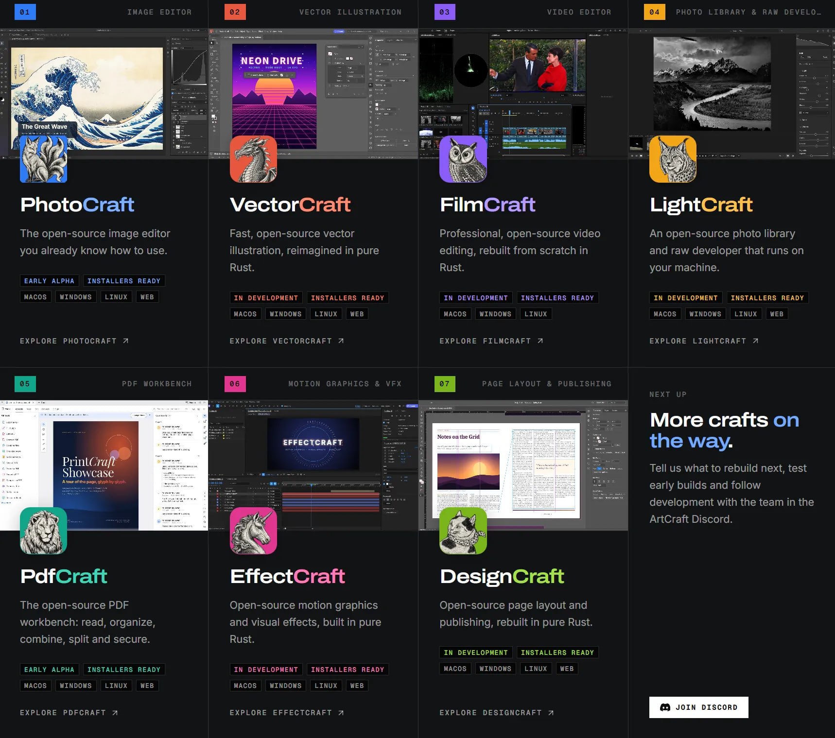 Разработчик представил ArtCraft: опенсорс-альтернативы продуктам Adobe