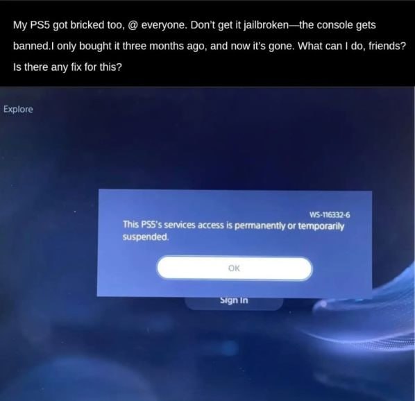 Sony начала блокировать взломанные консоли PlayStation 5