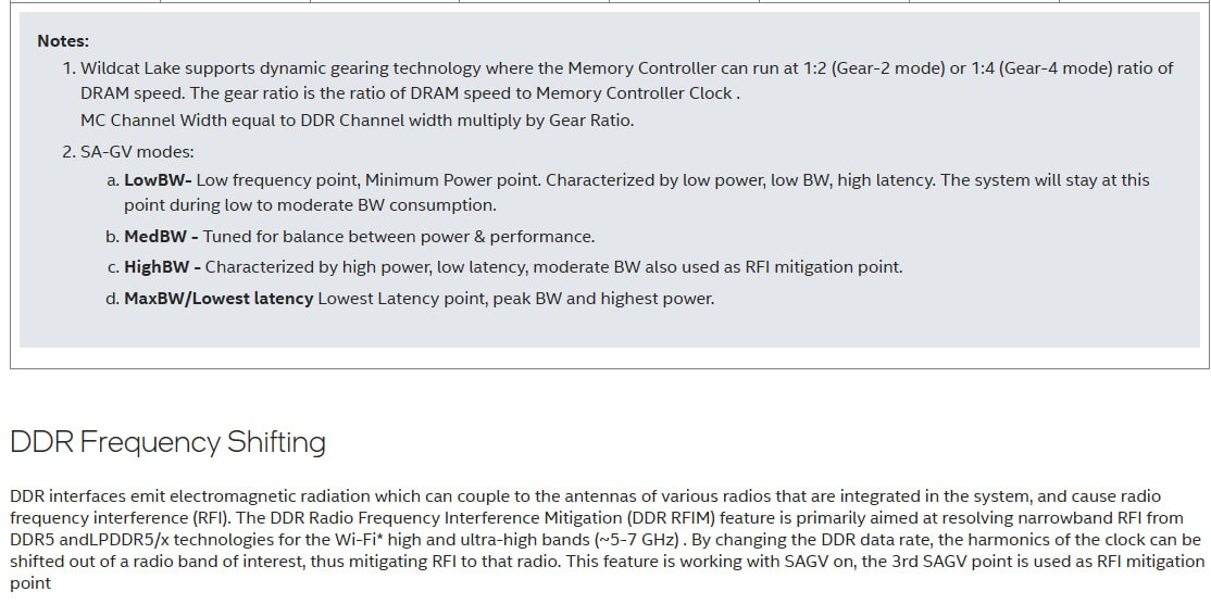 Intel Panther Lake и Wildcat Lake снижают частоту RAM для защиты Wi-Fi