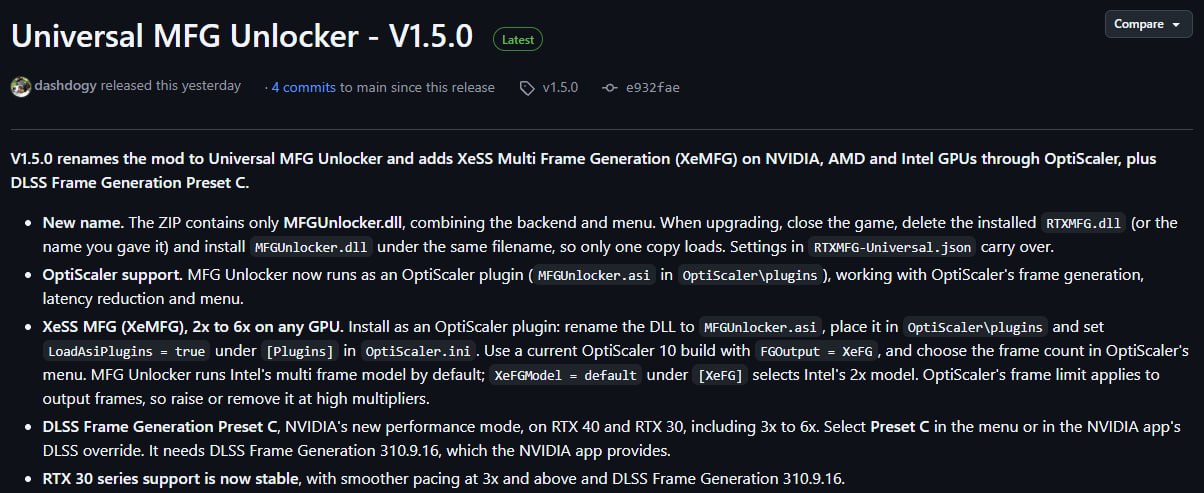 Моддеры адаптировали DLSS Preset C для RTX 30 и добавили мультигенерацию XeSS