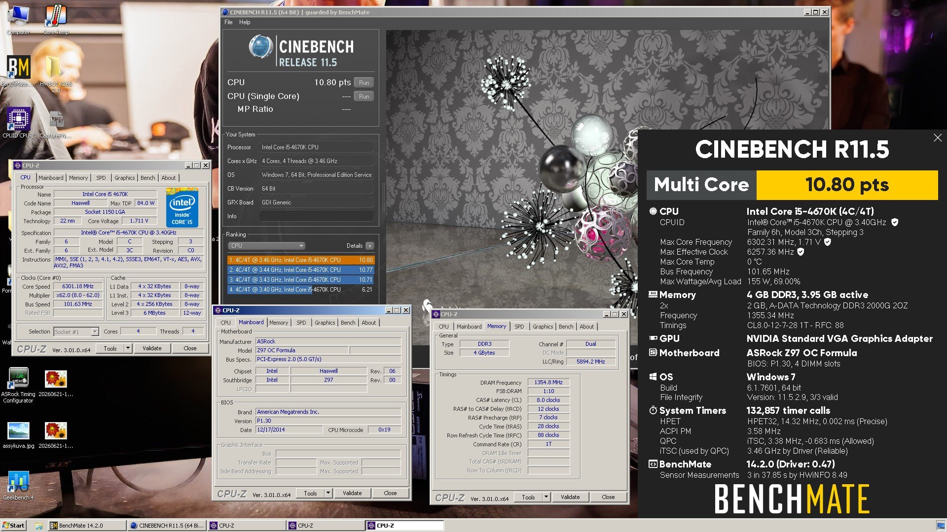 Intel Core i5-4670K установил рекорд в Cinebench после 12 лет