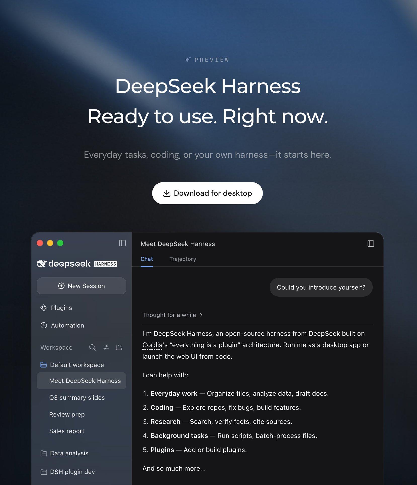 DeepSeek выпустили десктопного ИИ-агента для программирования