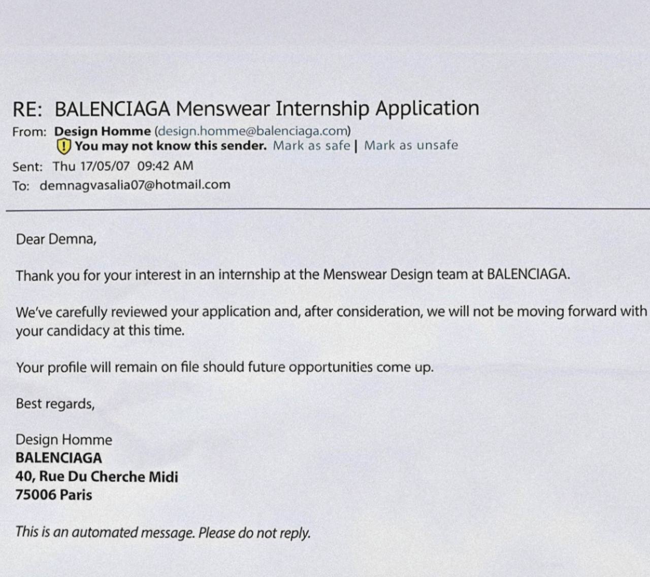 Balenciaga отказала Демне Гвасалии в стажировке, но позже он возглавил бренд