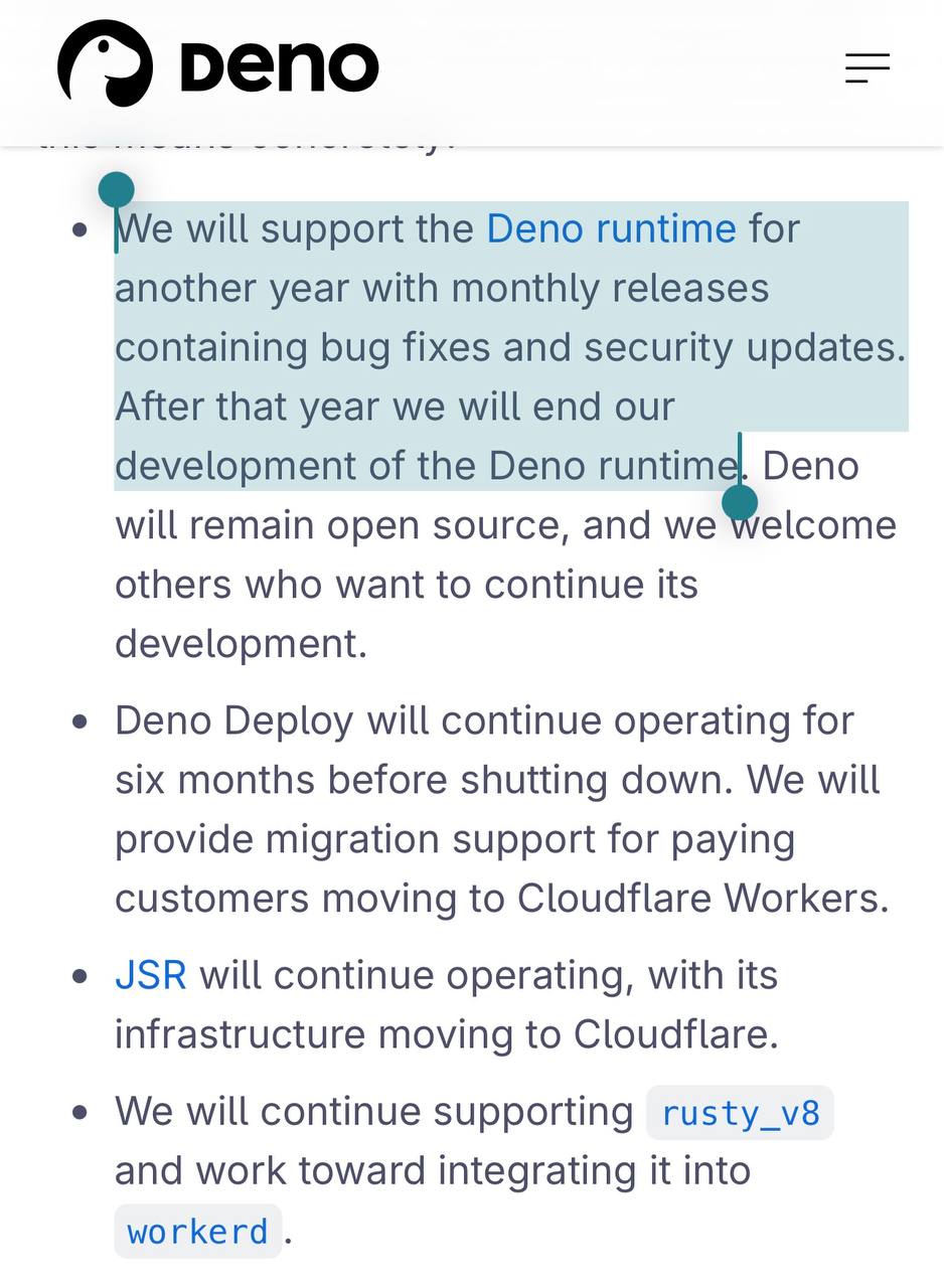 Команда Deno присоединяется к Cloudflare
