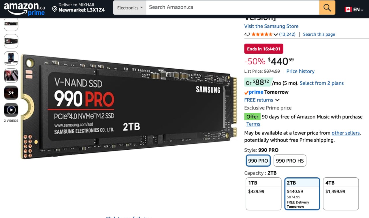 Снижение цен на SSD накопители