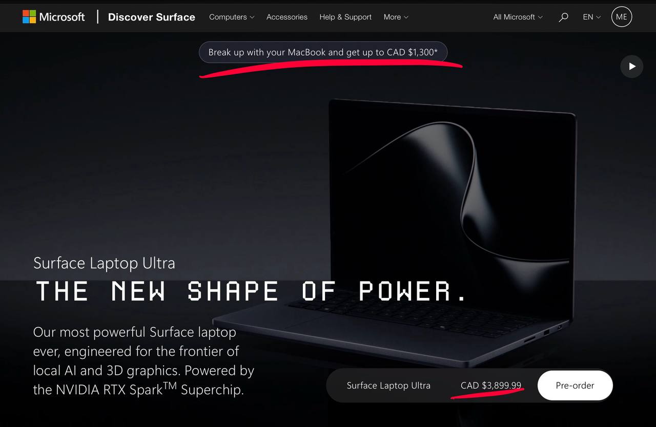 Microsoft представили Surface Ultra