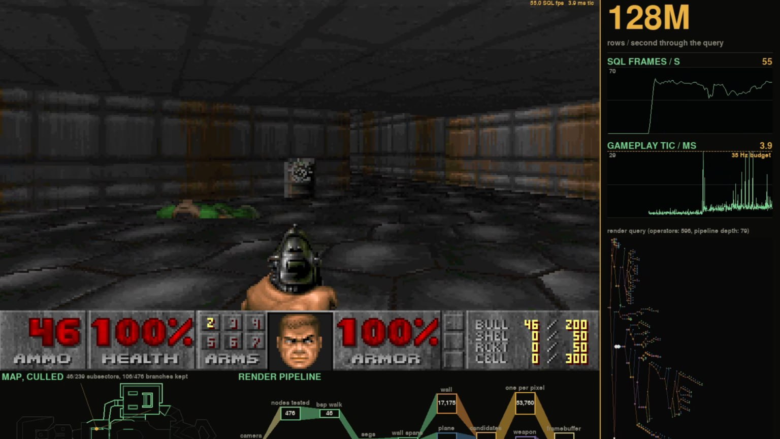 DOOM запущен внутри SQL-базы данных