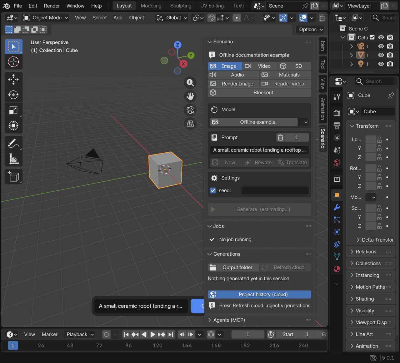 Scenario выпустила опенсорсный плагин для Blender с генерацией 3D и медиа