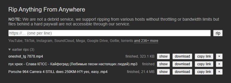 Сервис для скачивания контента anything.rip