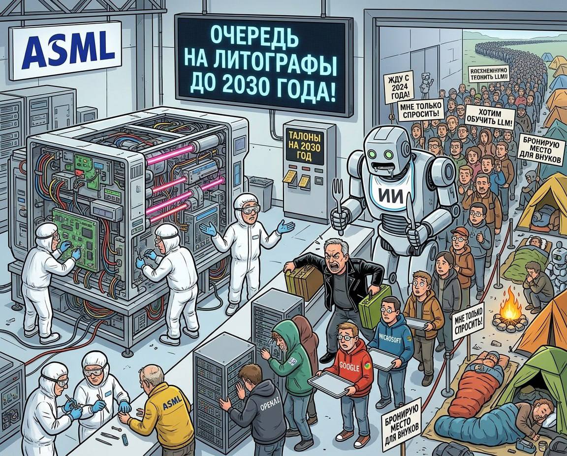 ASML не сможет удовлетворить спрос на оборудование в 2027–2028 годах