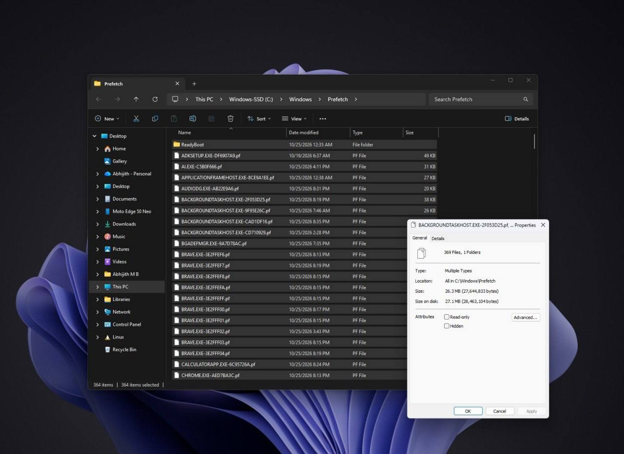 Удаление папки Prefetch не ускоряет Windows