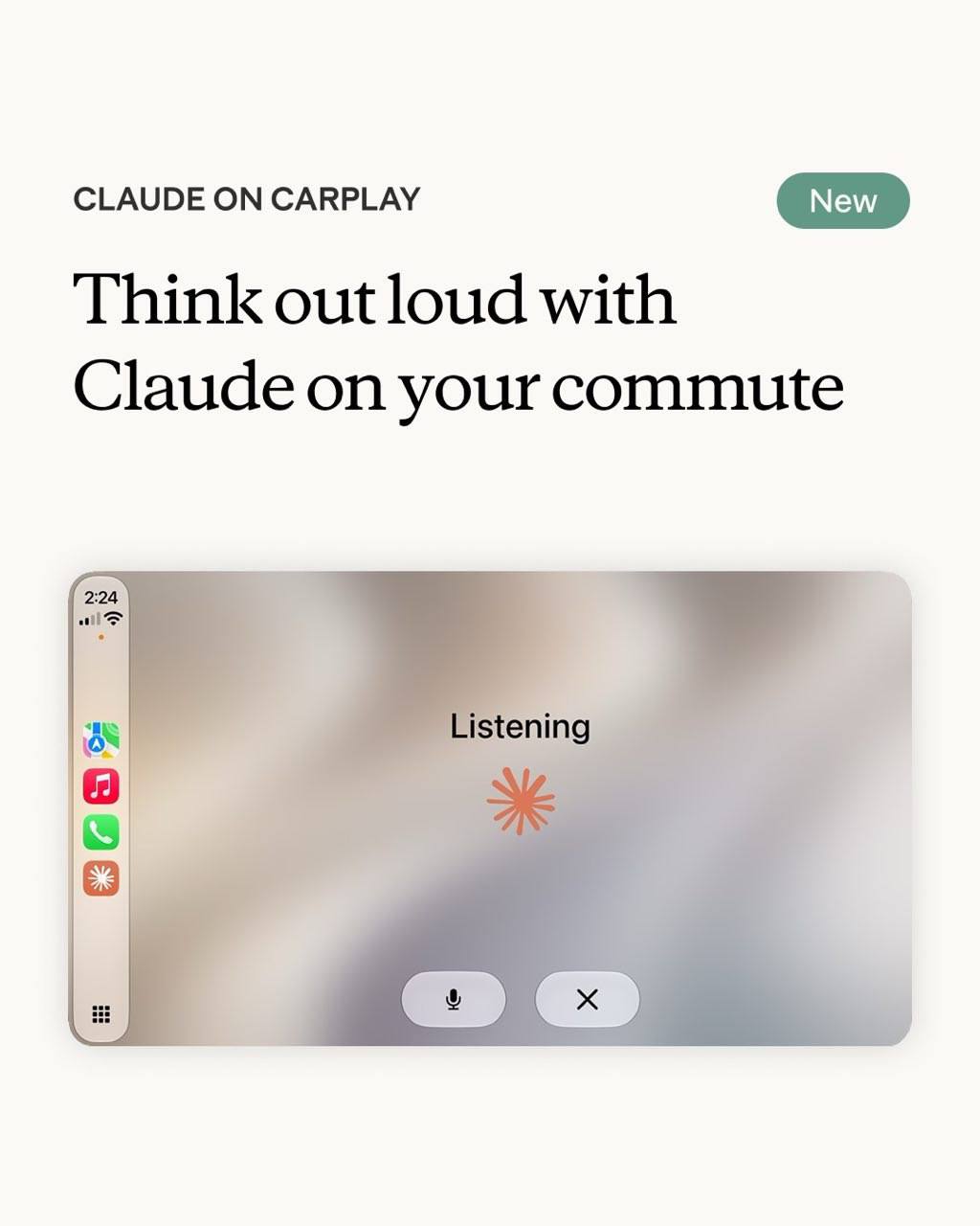 Claude появится в CarPlay