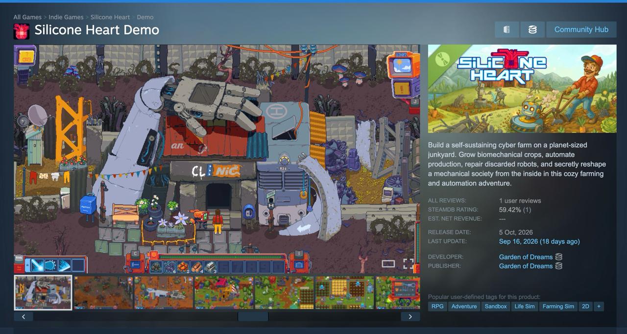 Вышла демоверсия игры Silicone Heart в Steam