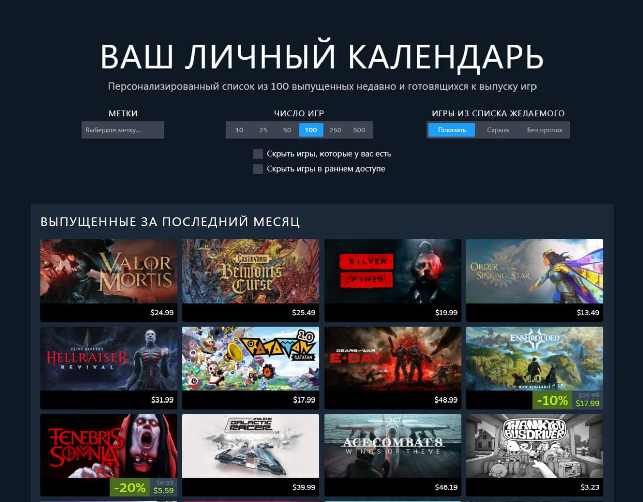 Steam добавил персональный календарь релизов, а фильм по Elden Ring может стать самым дорогим у A24