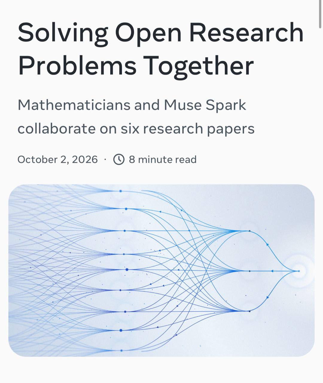 Muse Spark от Meta решила 6 открытых математических задач