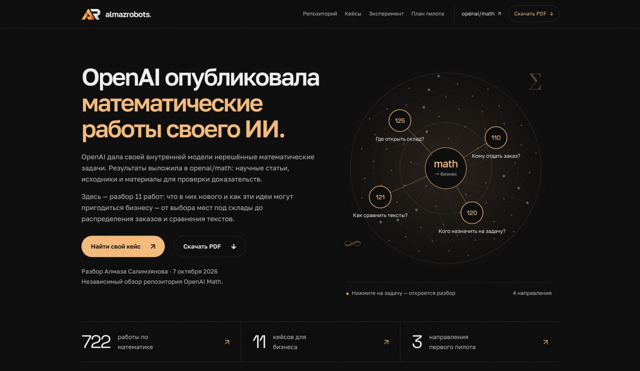 Подборка решений математической модели OpenAI для бизнеса