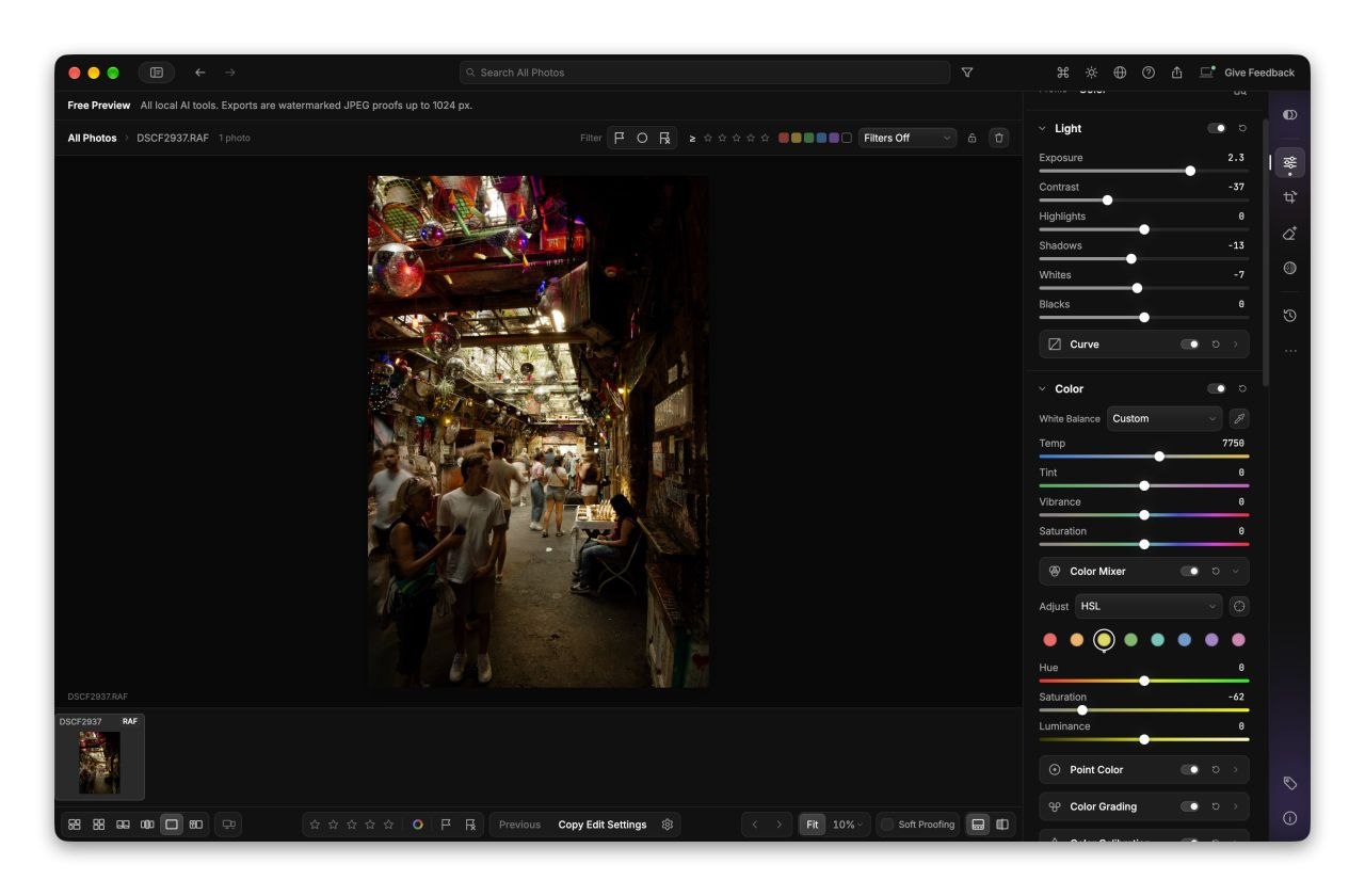 Бесплатный аналог Lightroom с поддержкой Claude Code