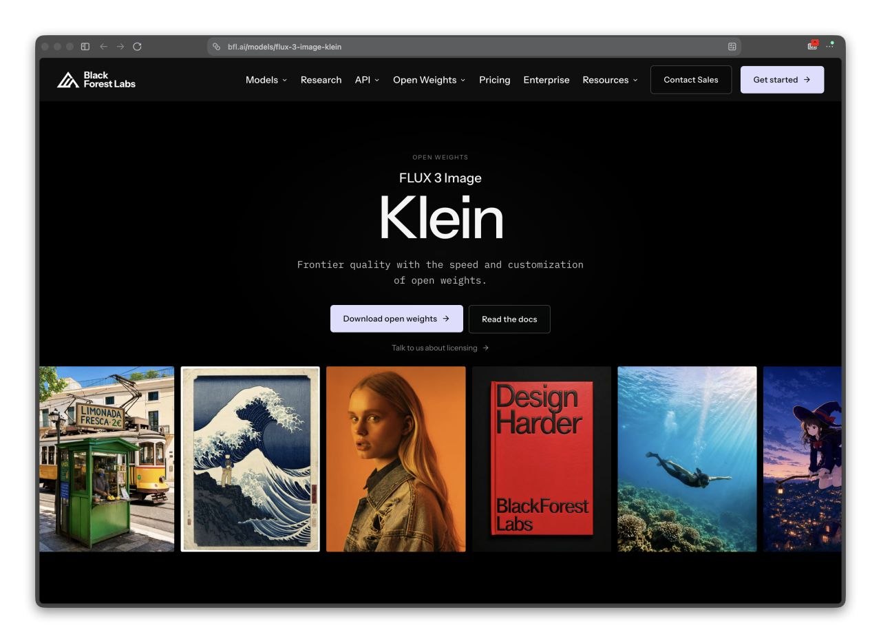 FLUX 3 Image Klein доступна в открытом доступе