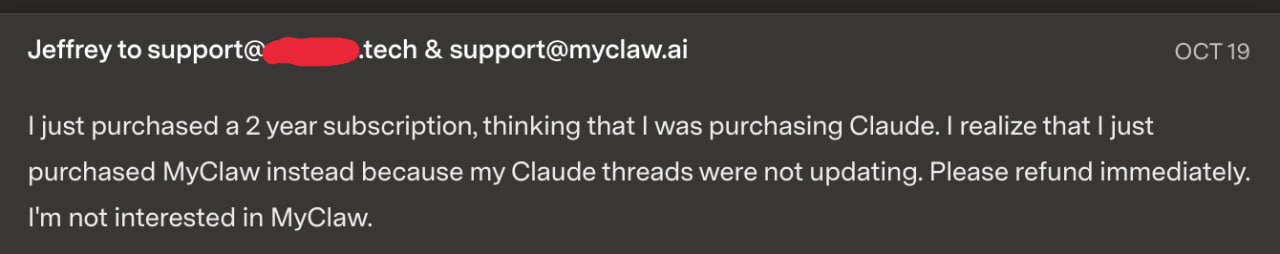 Пользователь купил двухлетнюю подписку на Claude на похожем сайте