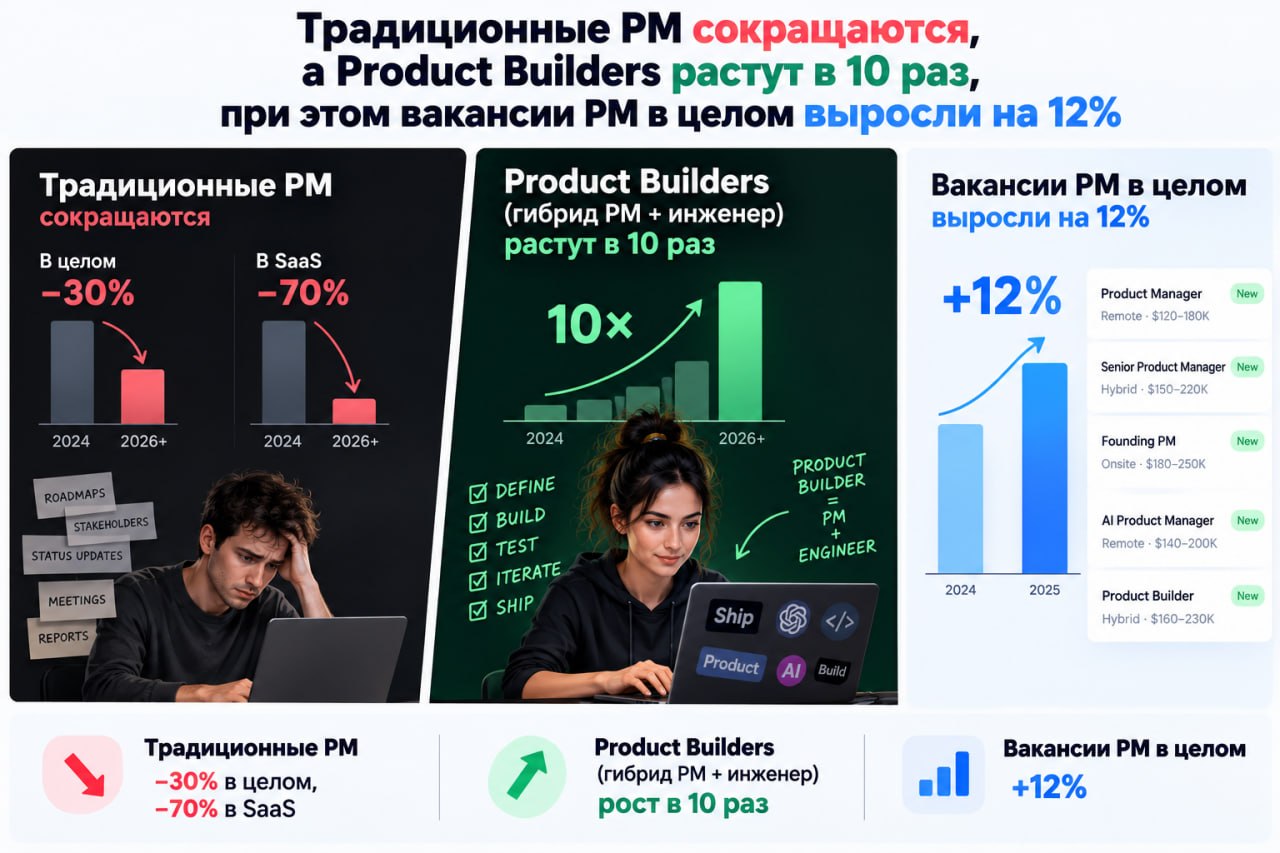 Опрос CPO: Product Builders растут, а традиционных PM становится меньше