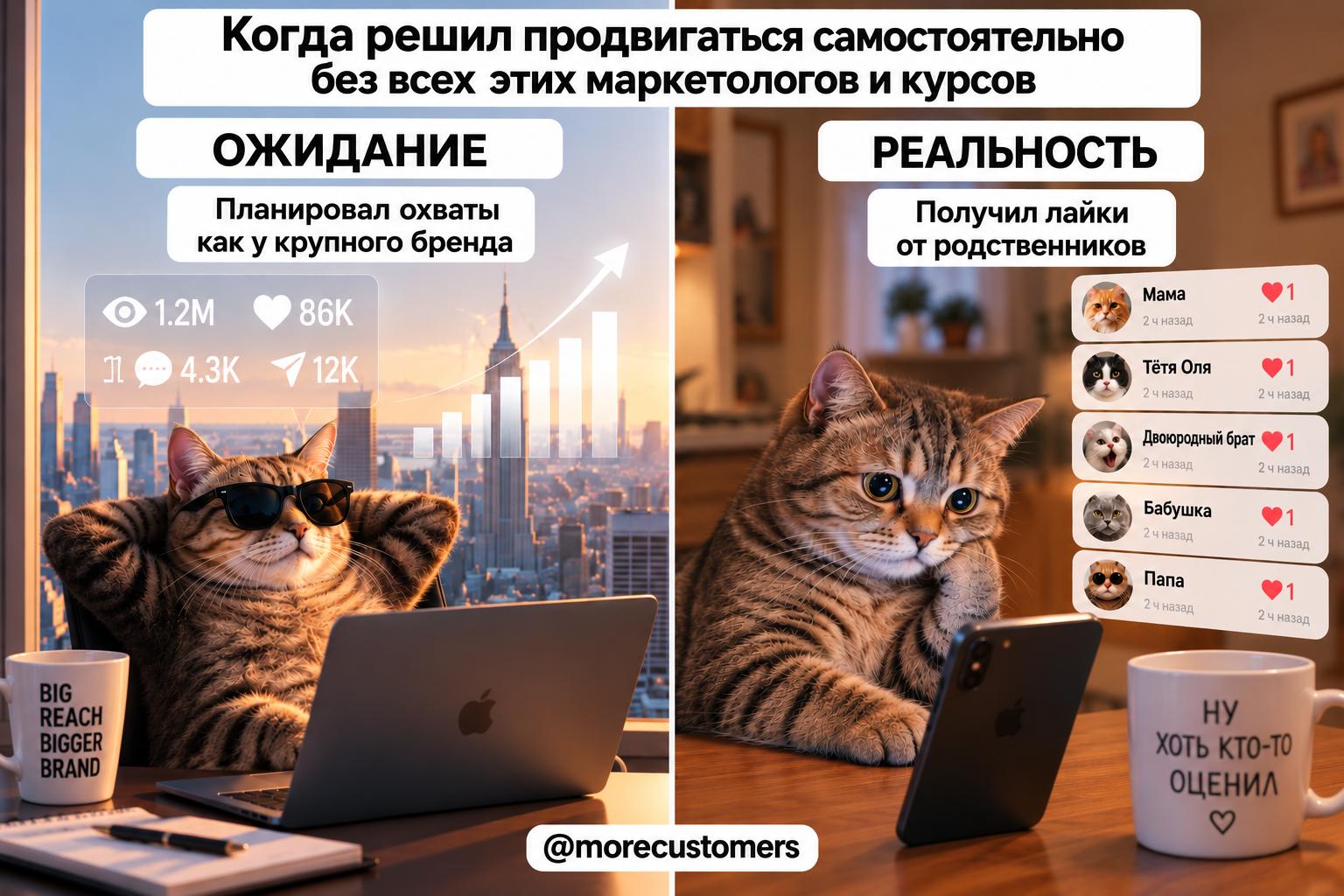 Три признака продвижения без маркетолога